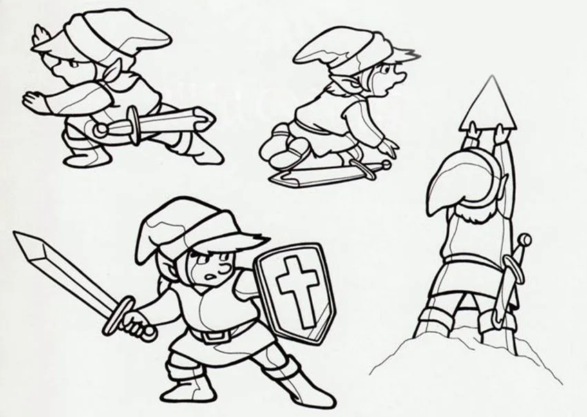 concept art of Link in The Legend of Zelda