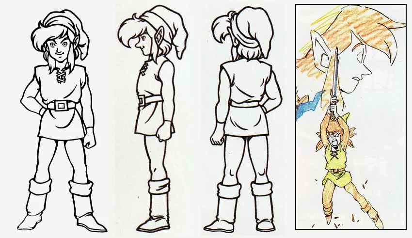 New concept art for Link for A Link to the Past on the SNES