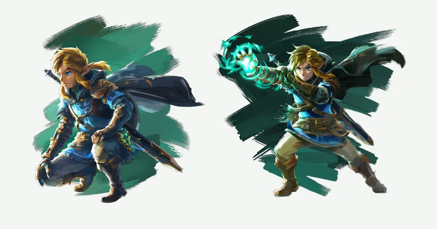 Link's new design in Tears of the Kingdom