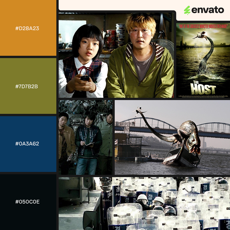 Color palette from The Host movie by Bong Joon-ho