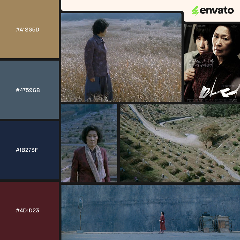 Mother color palette by Bong Joon-ho