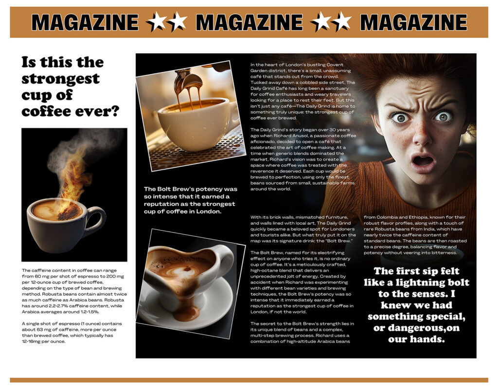 Smash Hits-inspired magazine-style section header