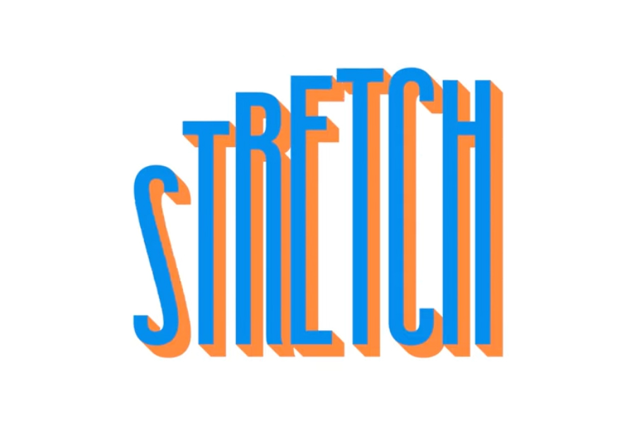 Stretched text Tutorial by @raybanda on Youtube