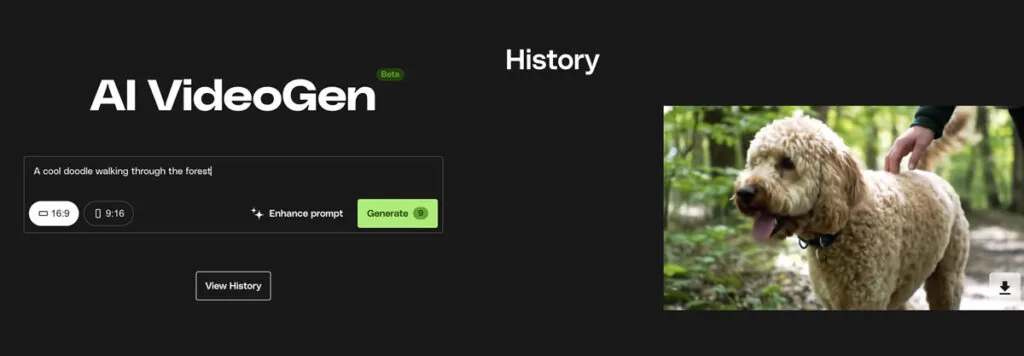 AI VideoGen, Envato AI tool for generating video