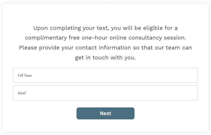 Indoles' upfront email collection