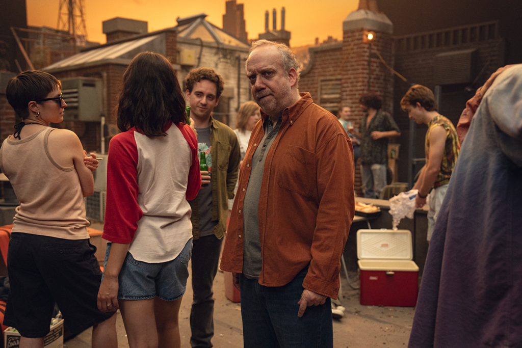 1990s Brooklyn rooftop featured in Eulogy, created 'in real life' with practical effects