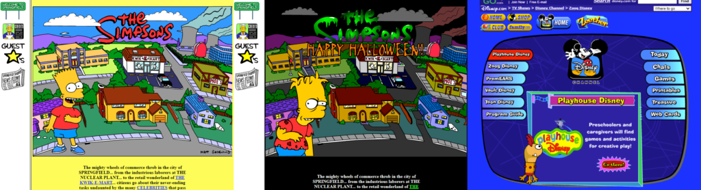 Left–right: The Simpsons, Disney Channel.