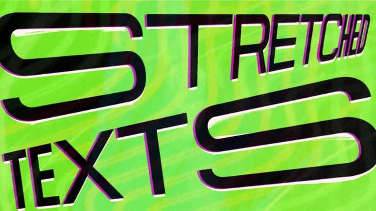 The rise of stretched text: nostalgia and motion design