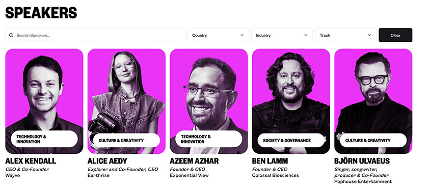 speakers at SXSW Lodon