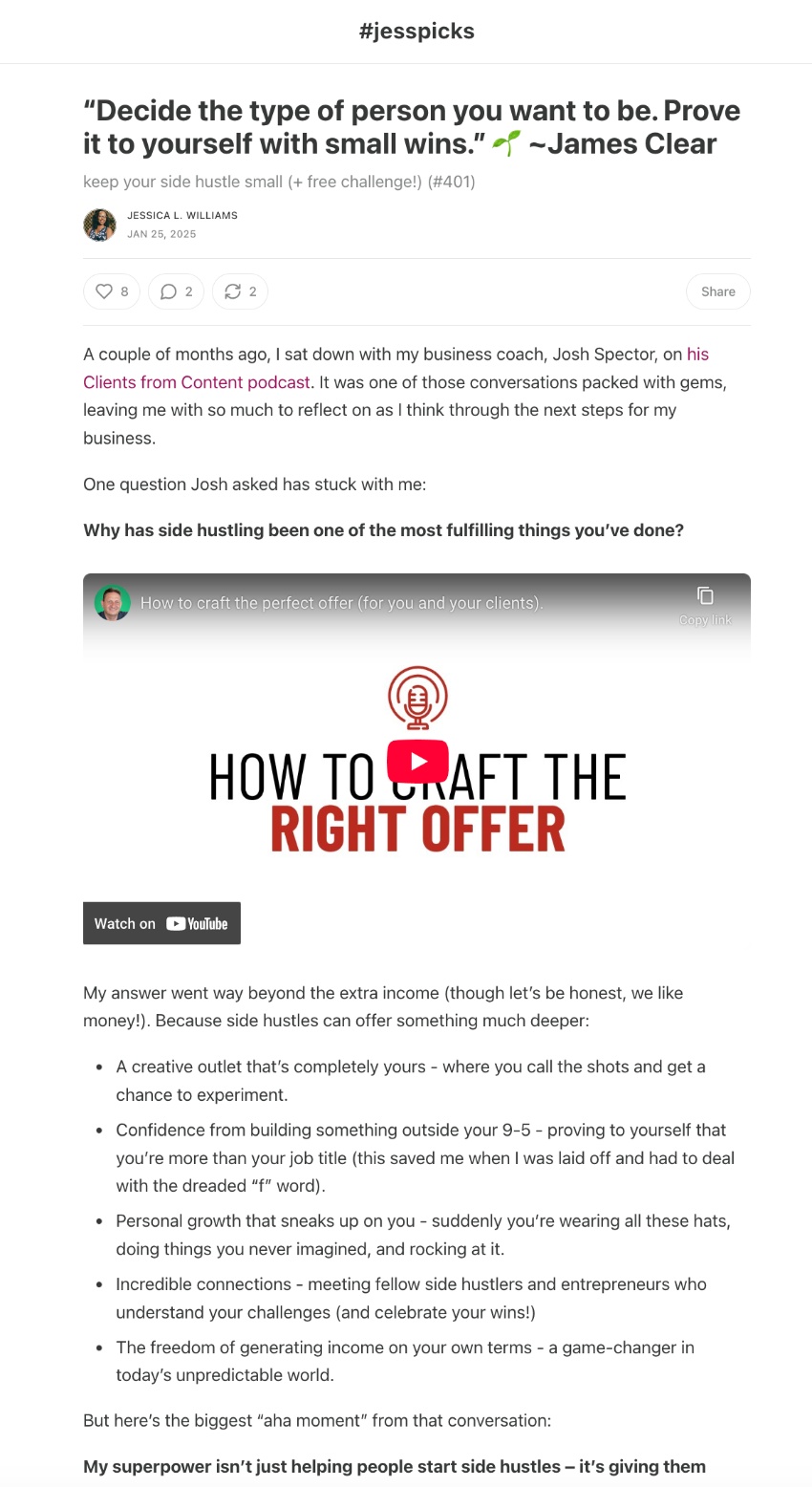 tech biz gurl jess newsletter