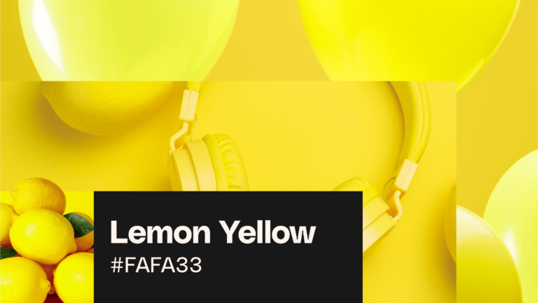 Lemon yellow: Color codes, color palettes and uses