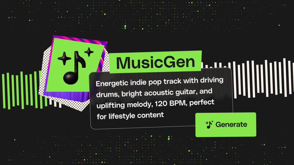 Envato's MusicGen AI powered music generator