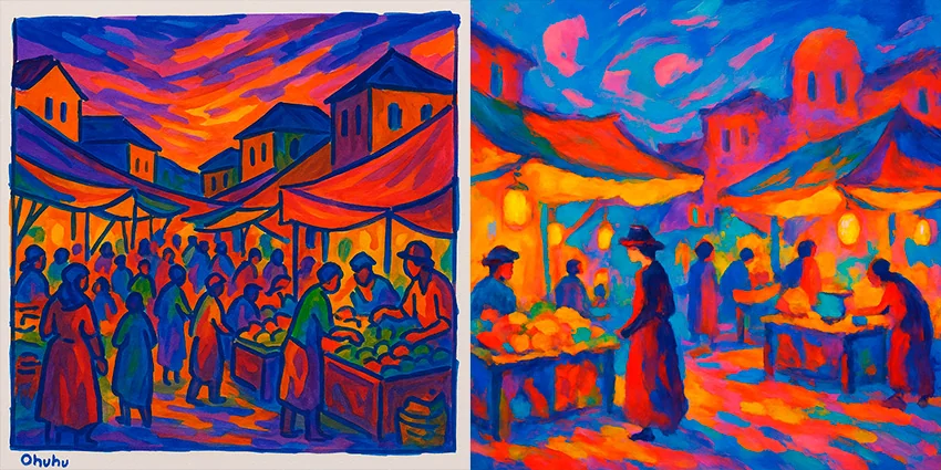 ai artistic illustration of a market