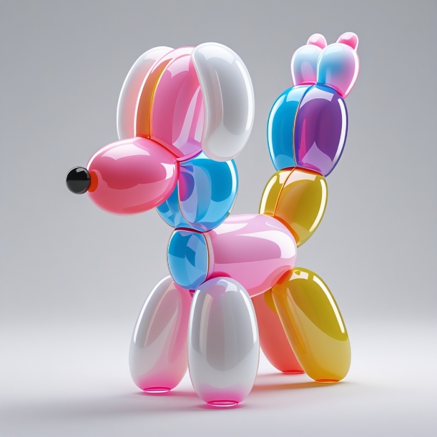 balloon dog ImageGen 3d illustration