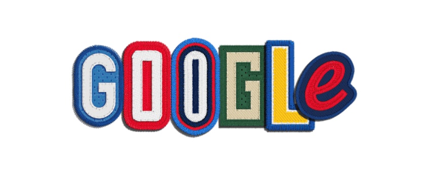 google nba playoffs doodle logo patchwork craftcore branding