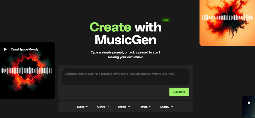 use MusicGen