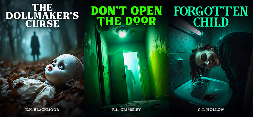 Examples of horror book covers