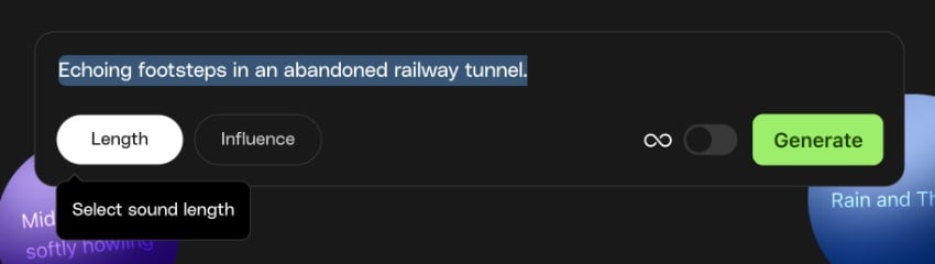 length soundgen ai sound effects generator video game design