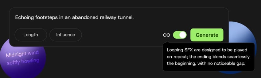 set to loop soundgen ai sound effects generator video game design