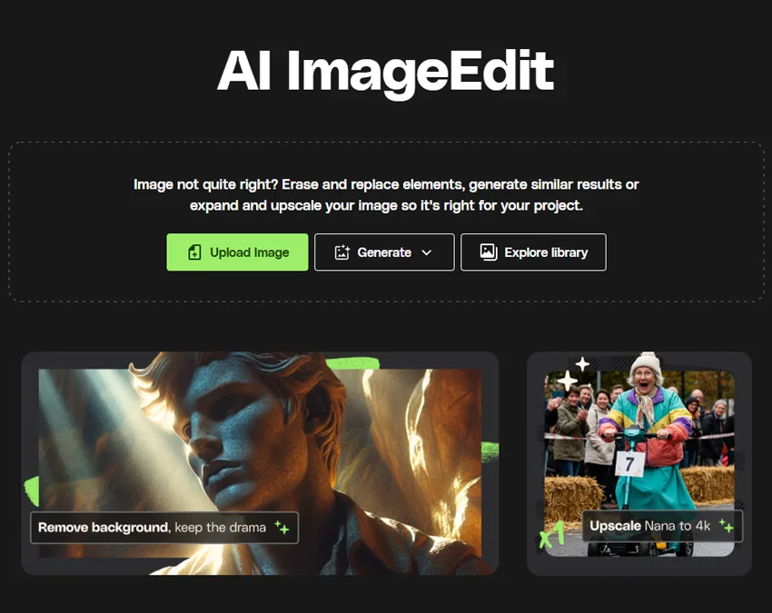 Envato's ImageEdit tool to edit images with AI