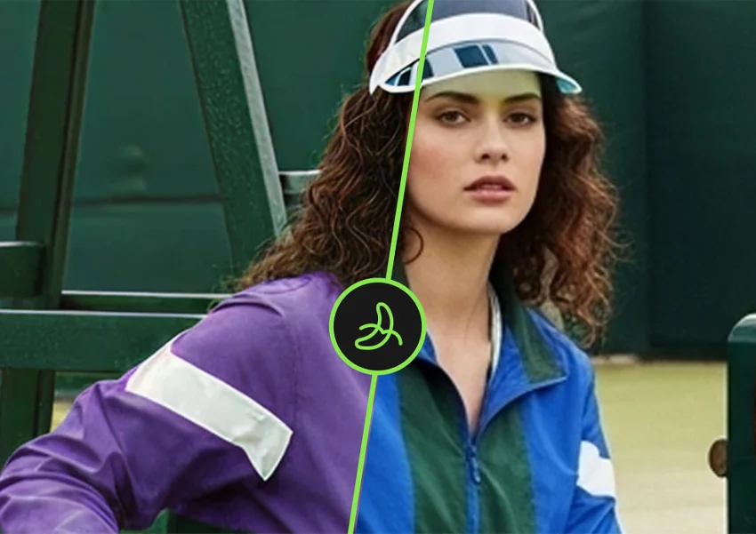 Photo of a female tennis player created with Nanon Banana via Envato ImageEdit