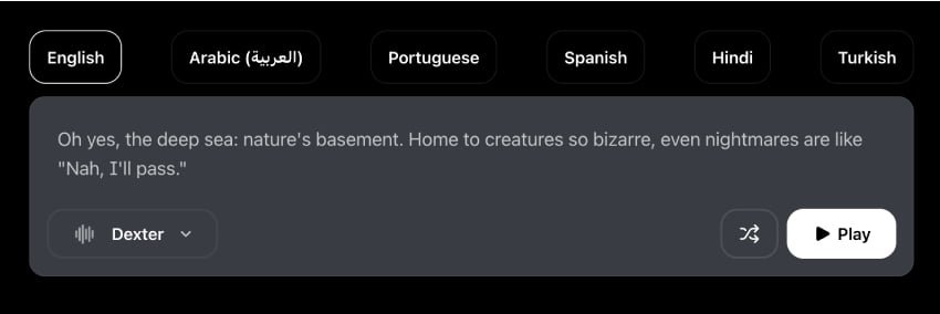 Play.ht AI voice generator