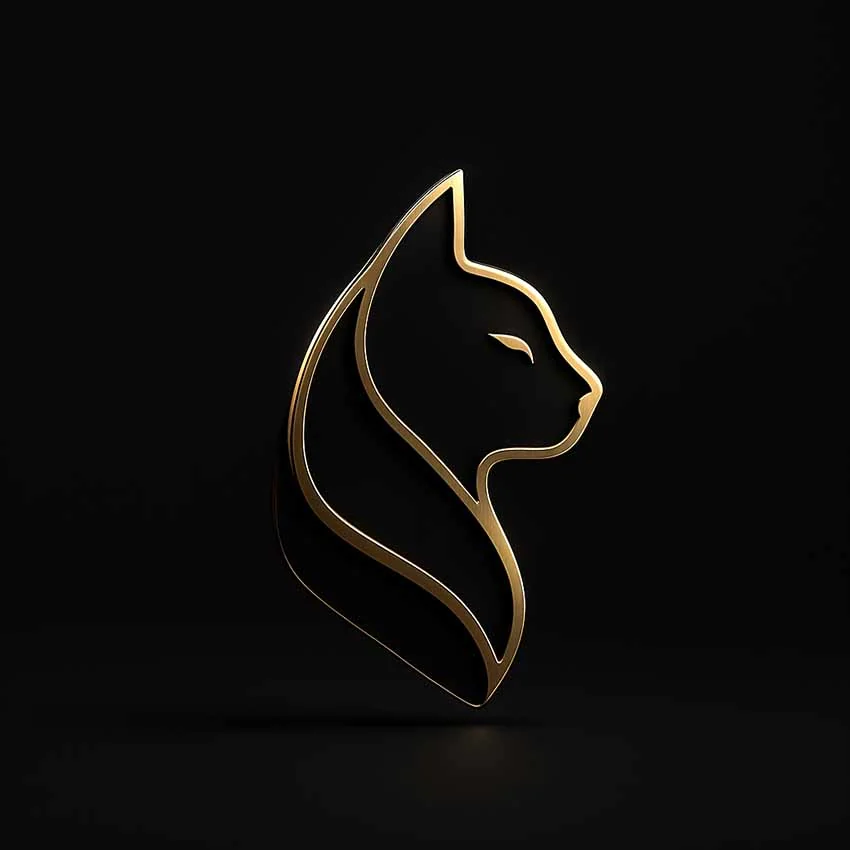 Refined cat logo made with Envato GraphicsGen