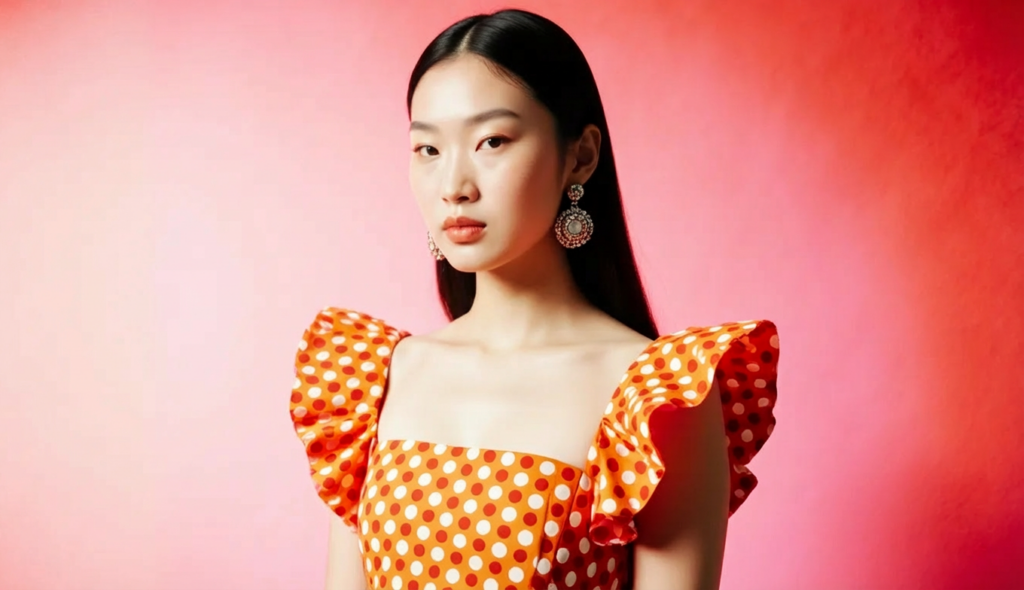 Portrait of an Asian female model generated with ImageGen styles