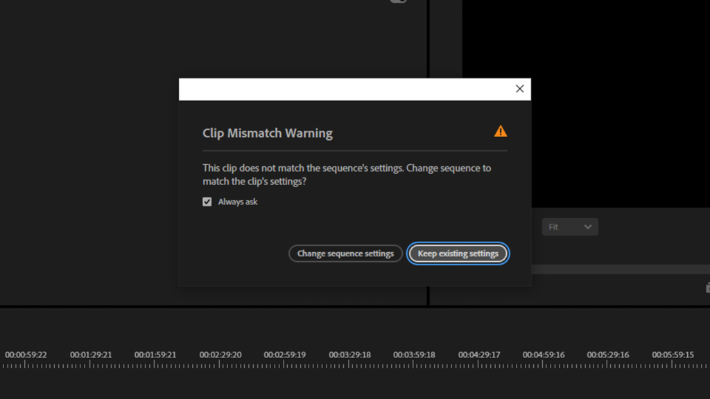 Clip mismatch warning