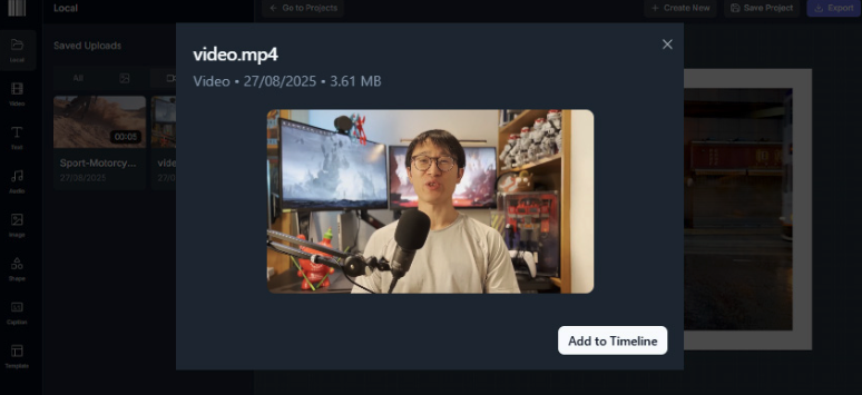 Uploading videos to Vidio.ai