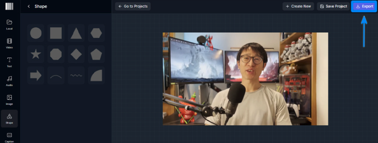 Exporting videos in Vidio.ai
