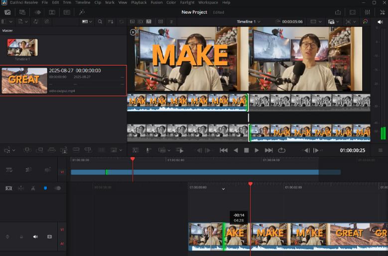 Refining video in DaVinci Resolve