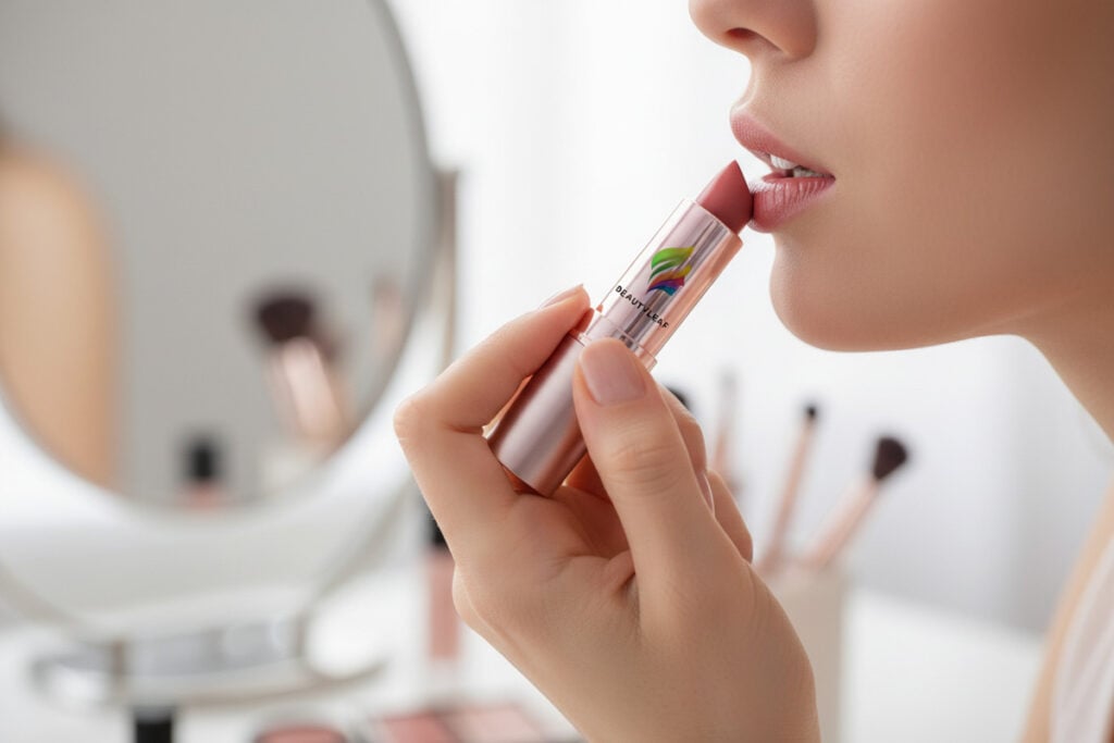 lipstick product mockup AI