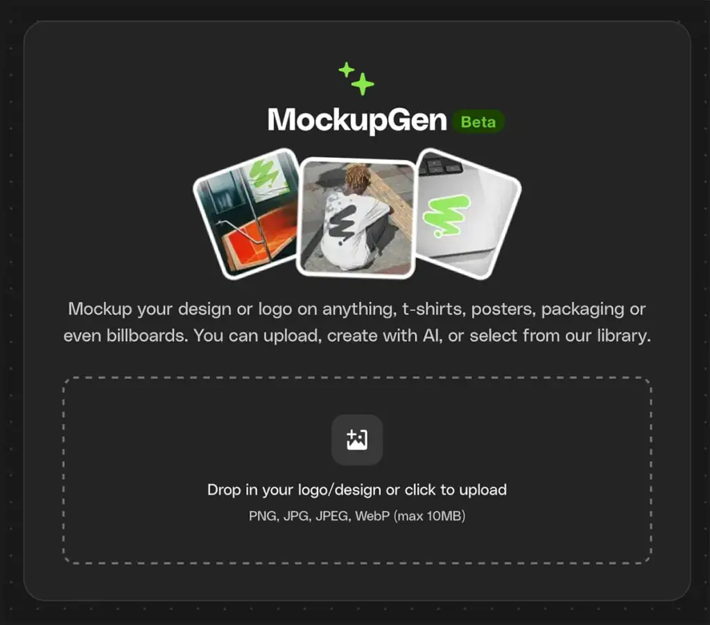 upload logo in mockup gen – AI logo mockup
