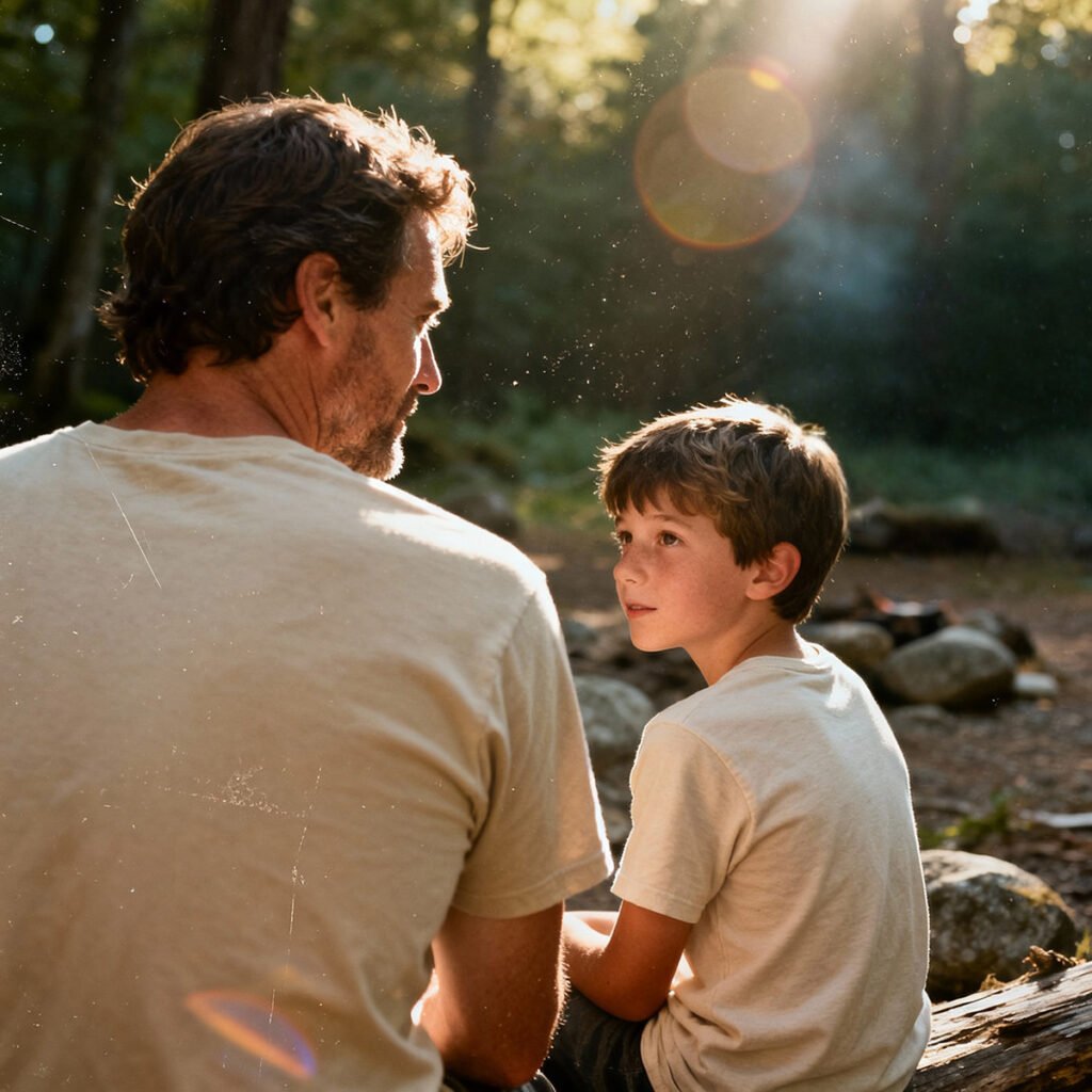 Camping image with tent removed