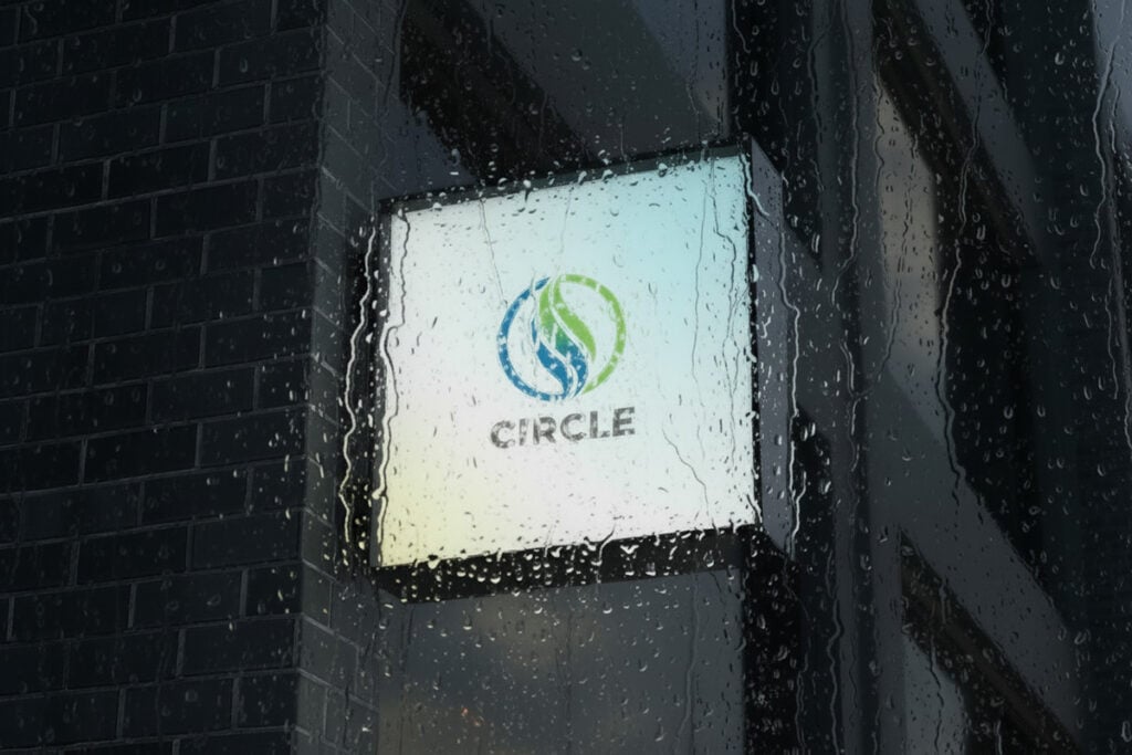 rainy texture on store logo