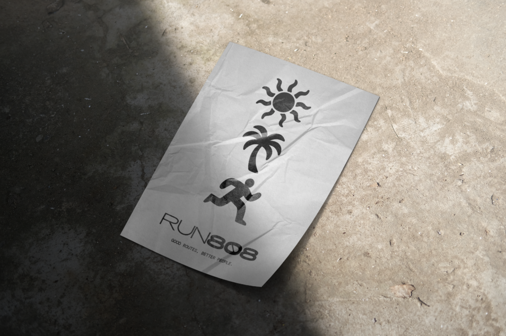 Run club brand mockup created with Envato
