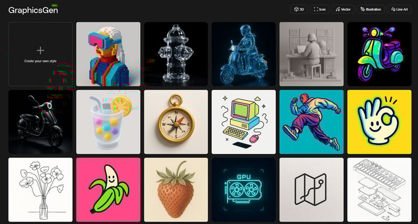 GraphicsGen user interface