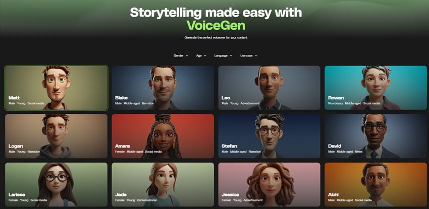 Add voiceover with VoiceGen