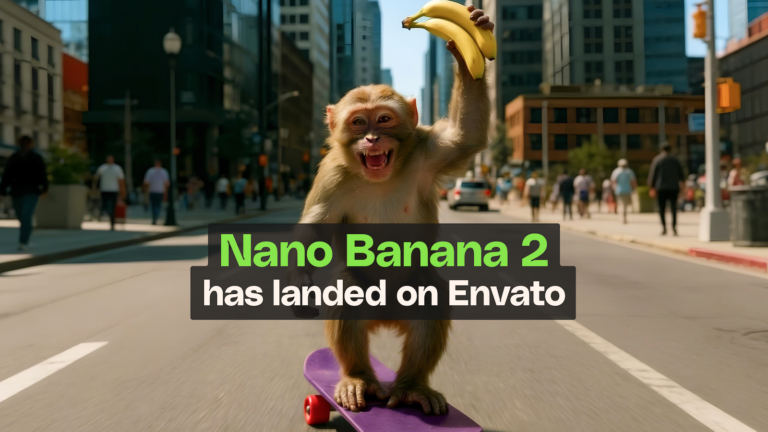 Nano Banana 2 is now live in Envato’s AI image generation and editing tools 