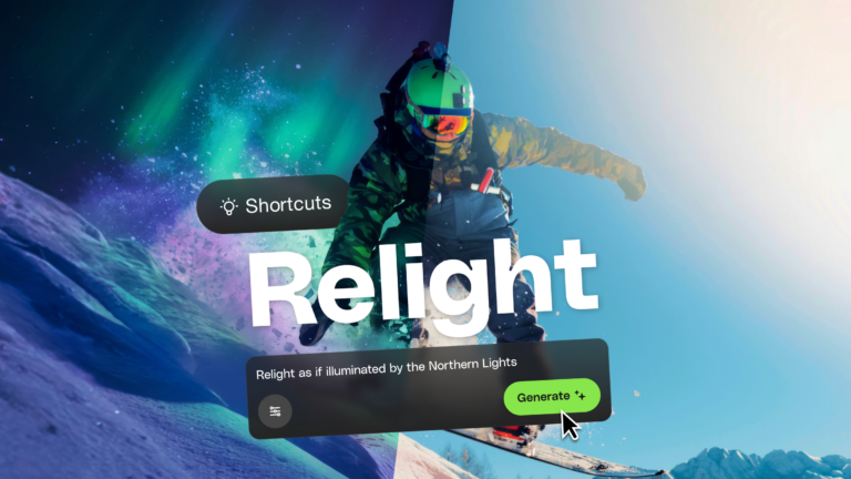 AI photo relighting: How it works in Envato Shortcuts